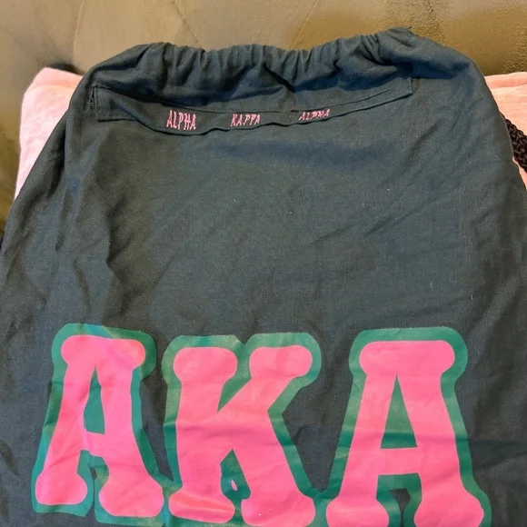 Alpha Kappa Alpha Drawstring Bag - Picture 2 of 3